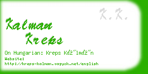kalman kreps business card